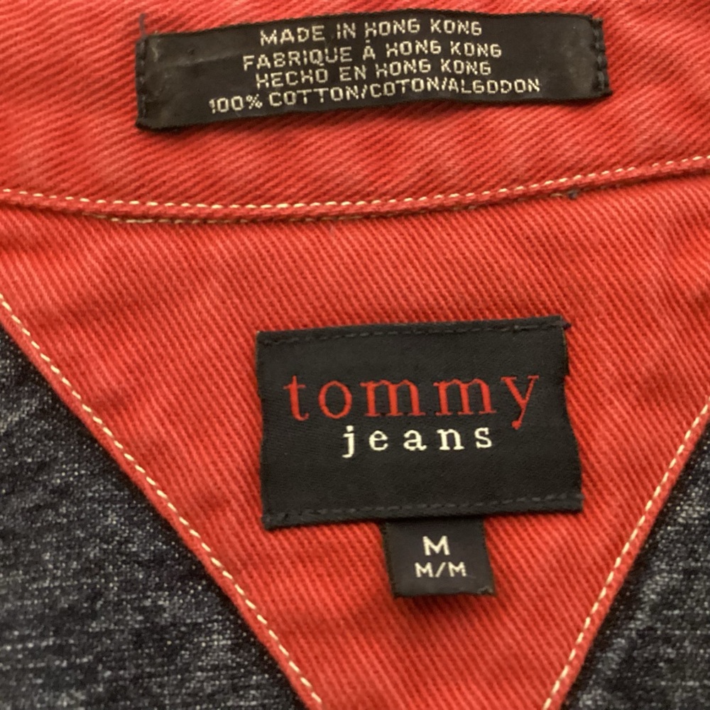 Patriotic American Flag Design Tommy Jeans Vintage blue denim Womens Vest medium - Picture 8 of 9